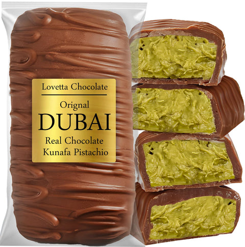 Real Dubai Viral Chocolate, 75g, Pistachio Cream & Kunafa, 2X Packaging may vary